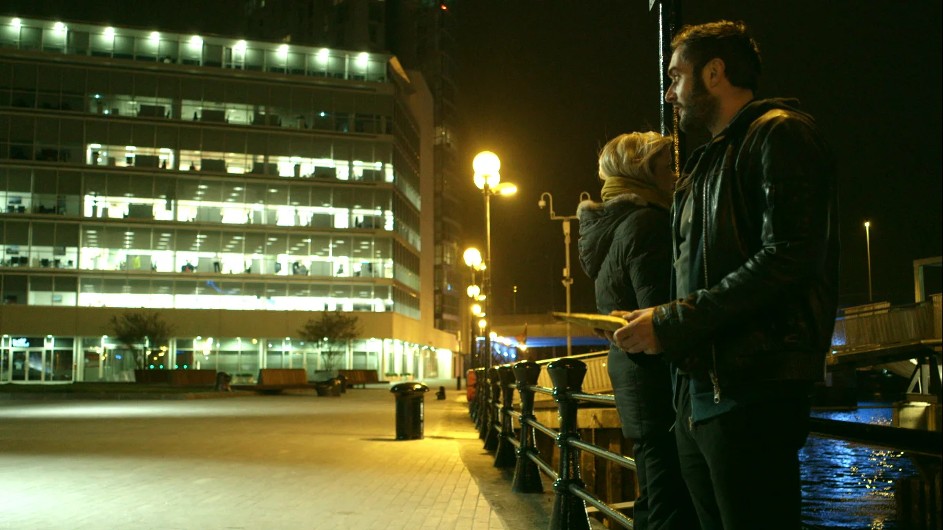 Night Exterior shot wide open at t2.1 on the 25mm, ASA 6400. All natural street light.
