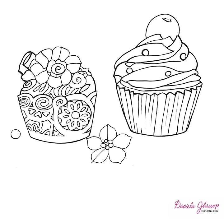 2 cupcakes ©Daniela Glassop