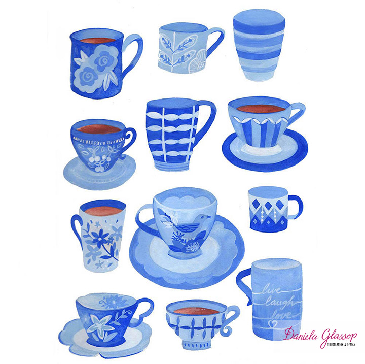 Blue Cups and Coffee ©Daniela Glassop