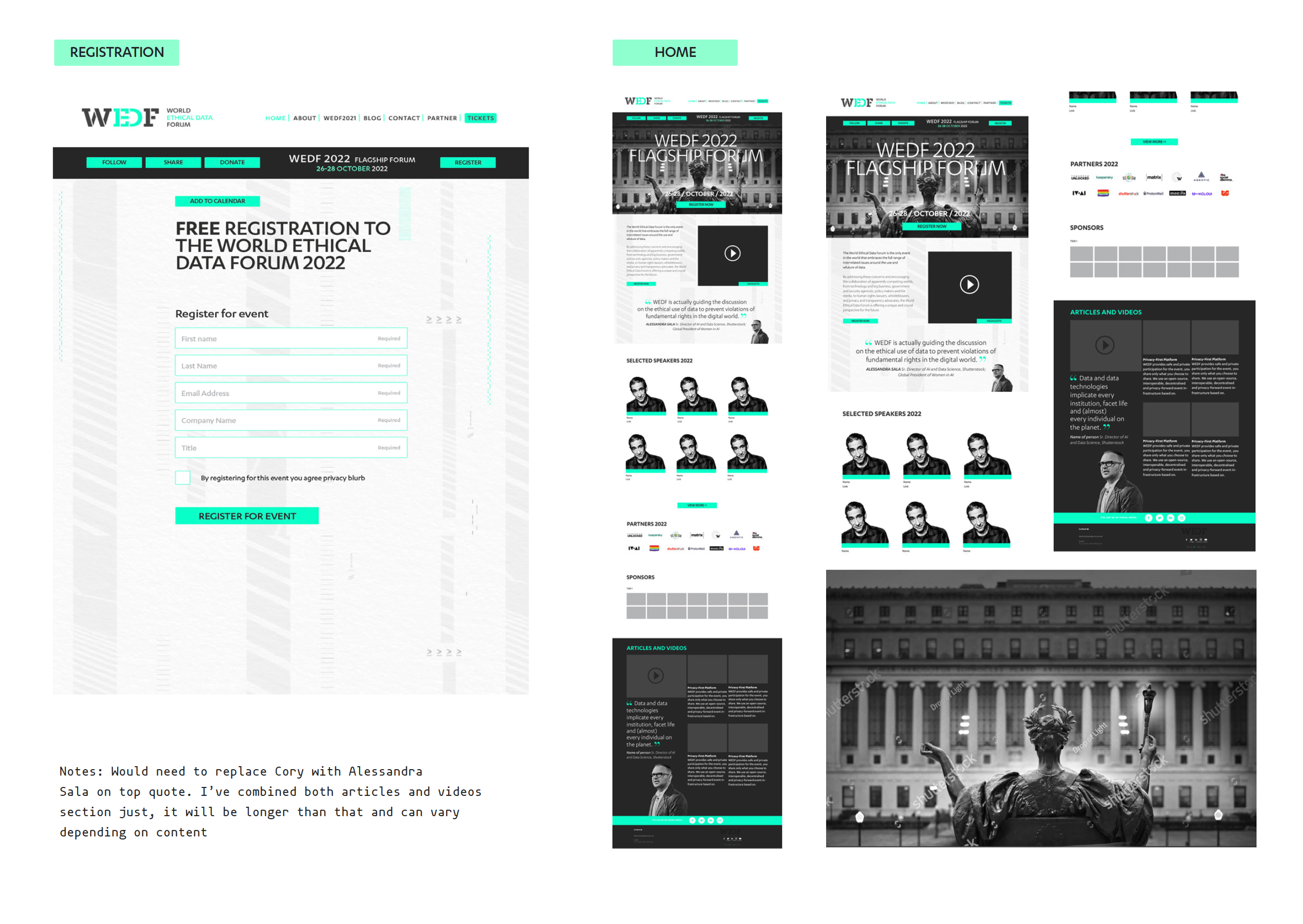 Website roughs