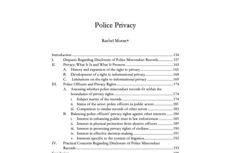 Police Privacy