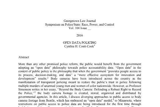 Open Data Policing