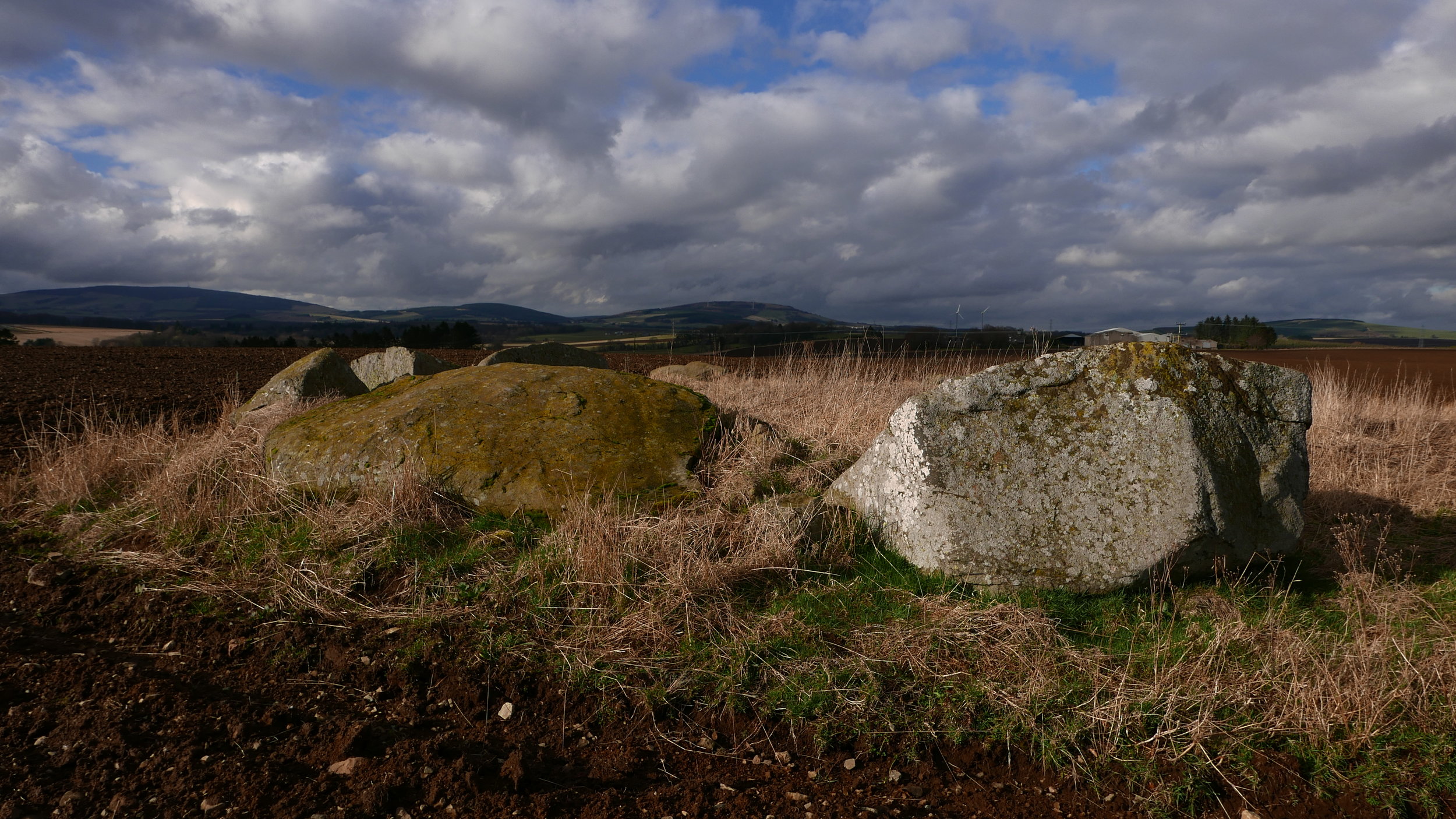 A fallen flanker joins its earth stone, the giant green recumbent