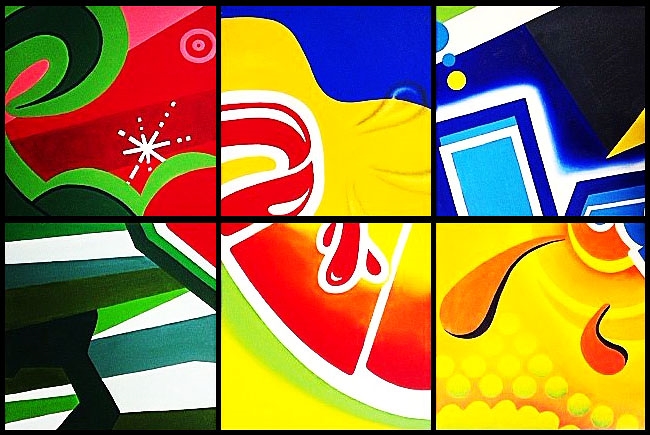 "POP textiles" 2014. oil paint
