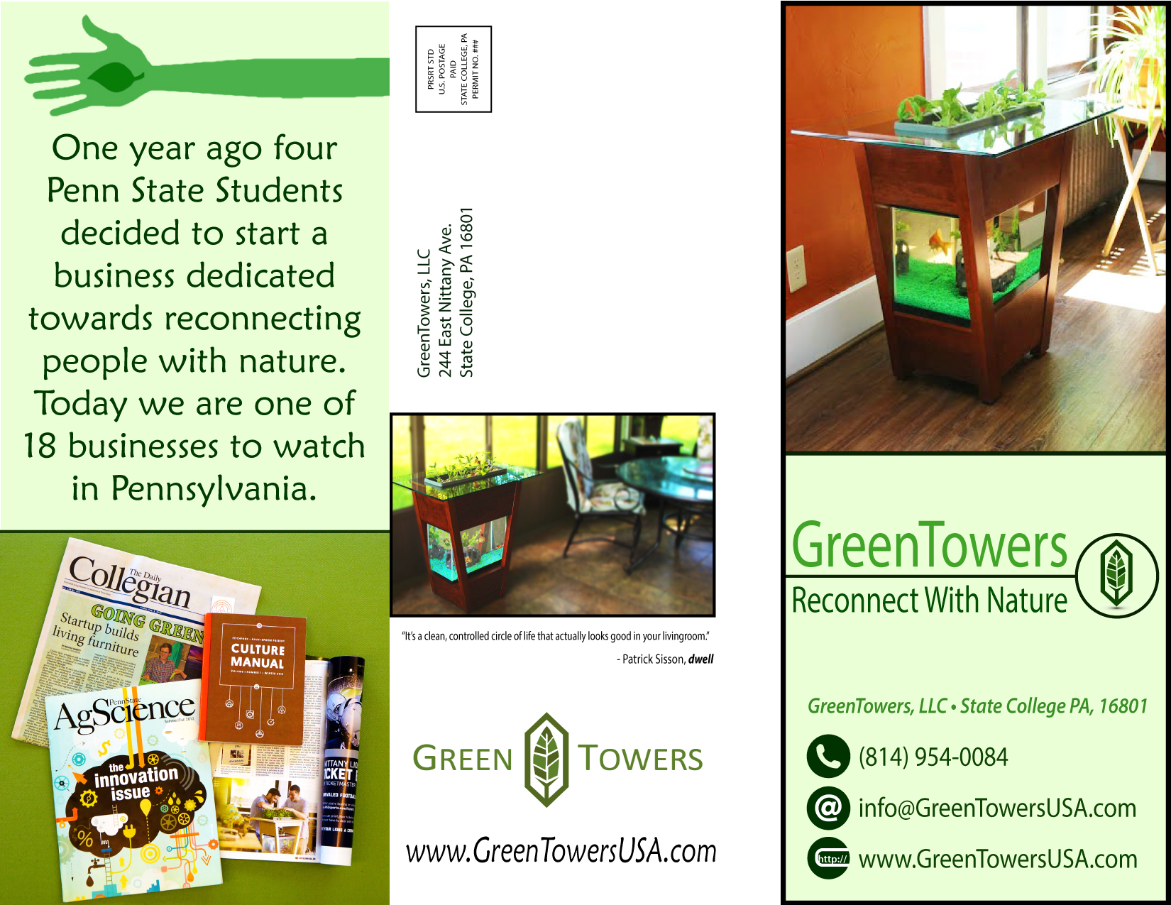 GreenTowers, LLC Brochure cover, 2015