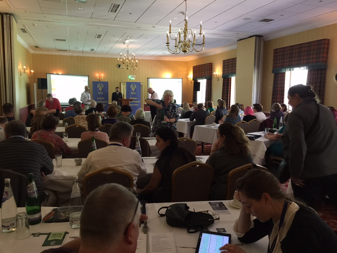 Delegates settling in for the afternoon session