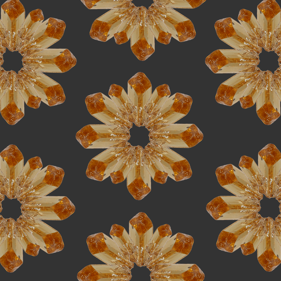 Imperial Topaz pattern using the exact same crystal we used in the ring 