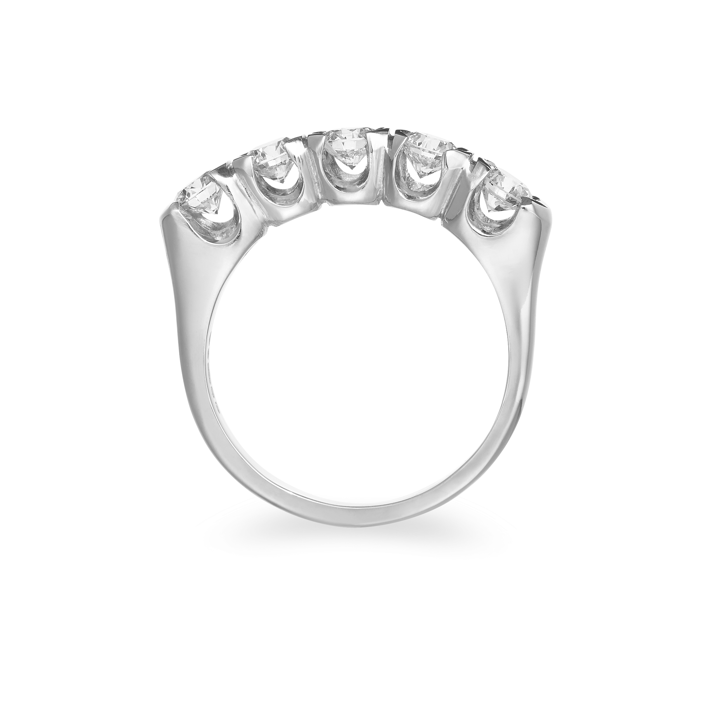 Five Diamond Platinum engagement ring