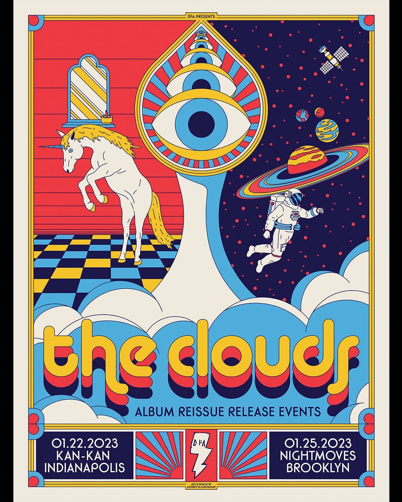 Well&hellip;these are amazing. Limited edition screen print posters to celebrate the 20th Anniversary CLOUDS release. These are only available at our upcoming events in Indy &amp; NYC. A few tickets remain for the @kankancinema party (Link above). De