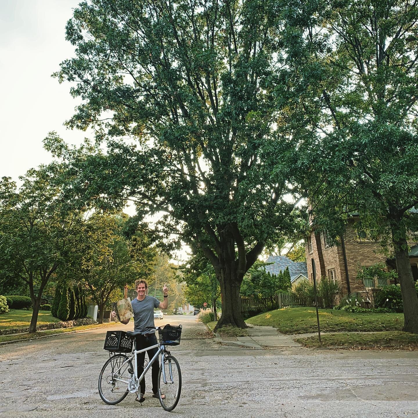 To celebrate today&rsquo;s release of the new Field Works album - Maples, Ash, and Oaks - I decided to bike the 2 whole blocks to my childhood home (have any of you made it LESS far 😅 ?) to pose below this oak tree. I planted it with my dad when I w
