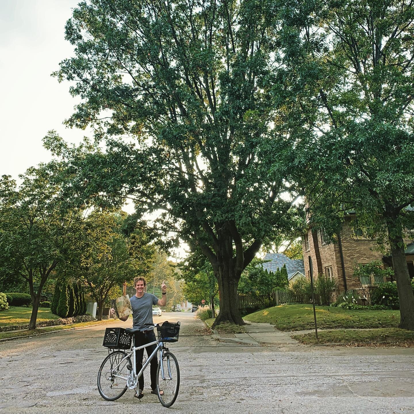 To celebrate today&rsquo;s release of the new Field Works album - Maples, Ash, and Oaks - I decided to bike the 2 whole blocks to my childhood home (have any of you made it LESS far 😅 ?) to pose below this oak tree. I planted it with my dad when I w