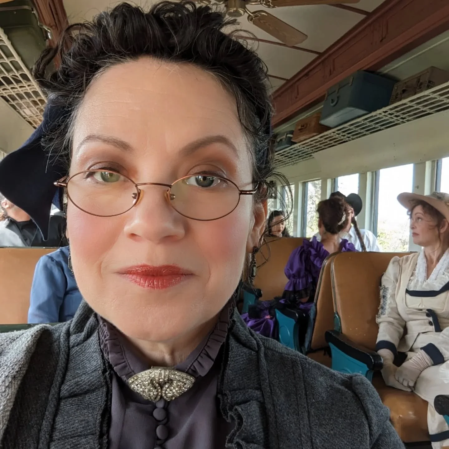 March 2024

Signed up to be an #extra for a music video.  We all dressed up for a train robbery on an actual train.  It's getting fun seeing the same faces working a background. Quite a cool community of #actors .
@annmossactor 
#thecolonel
#spinster