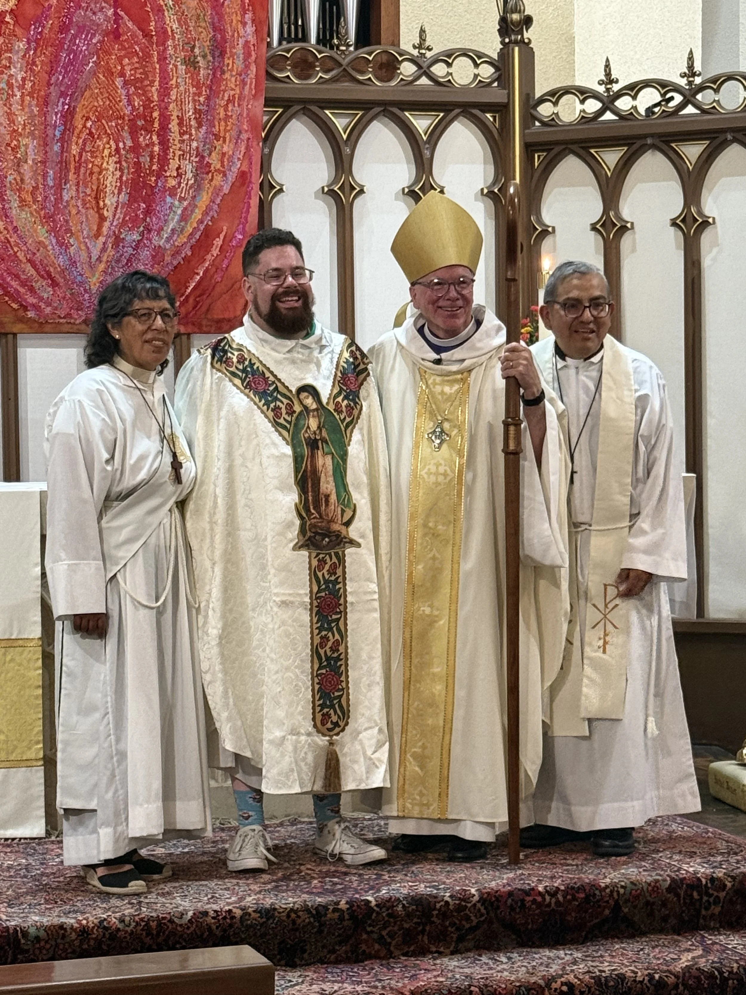 Fr. Nolan, Dn. Edith, and Fr. Jerry
