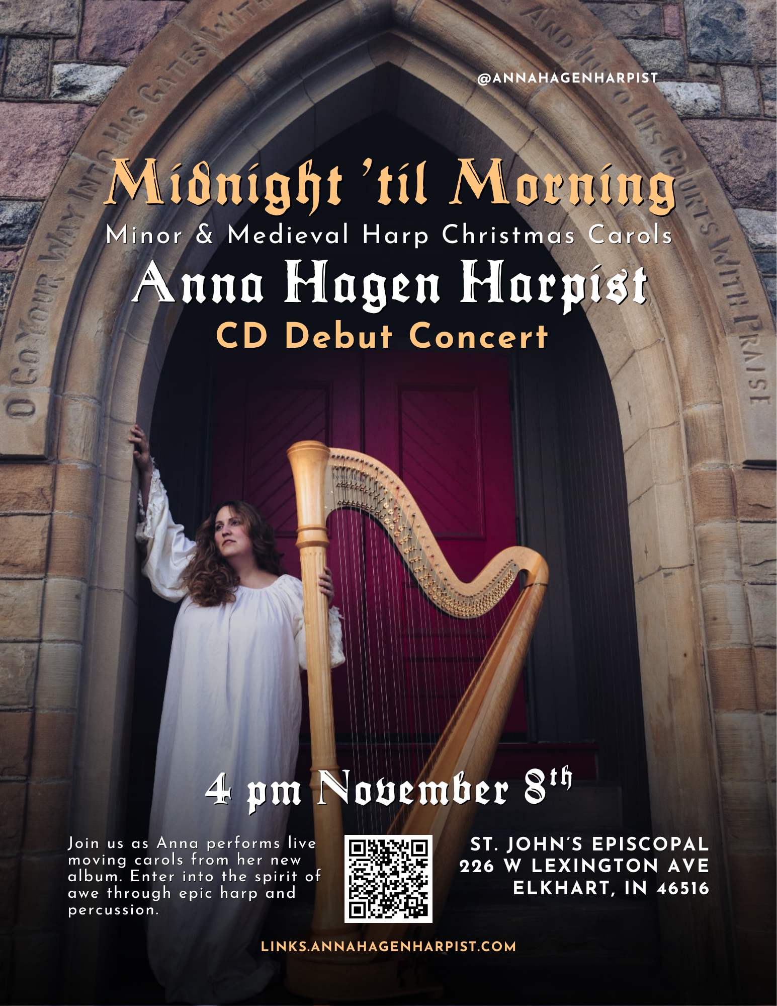 Anna Hagen, Harpist: Live Album Debut