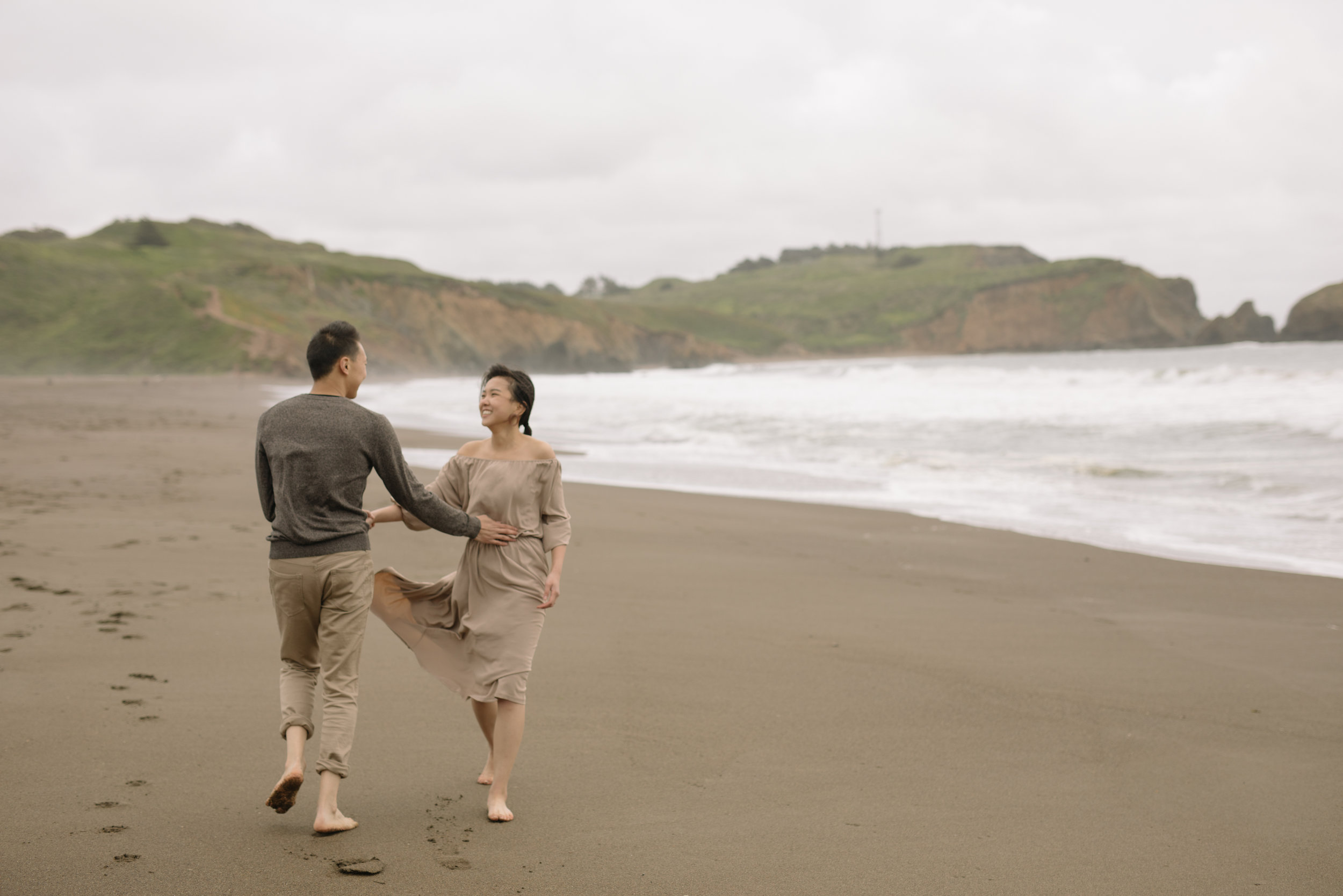 Marin Headlands Engagement Session at Rodeo Beach