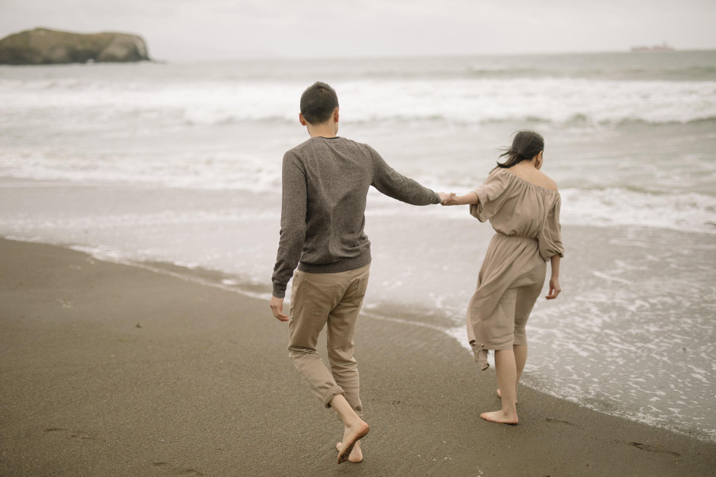 Marin Headlands Engagement Session at Rodeo Beach