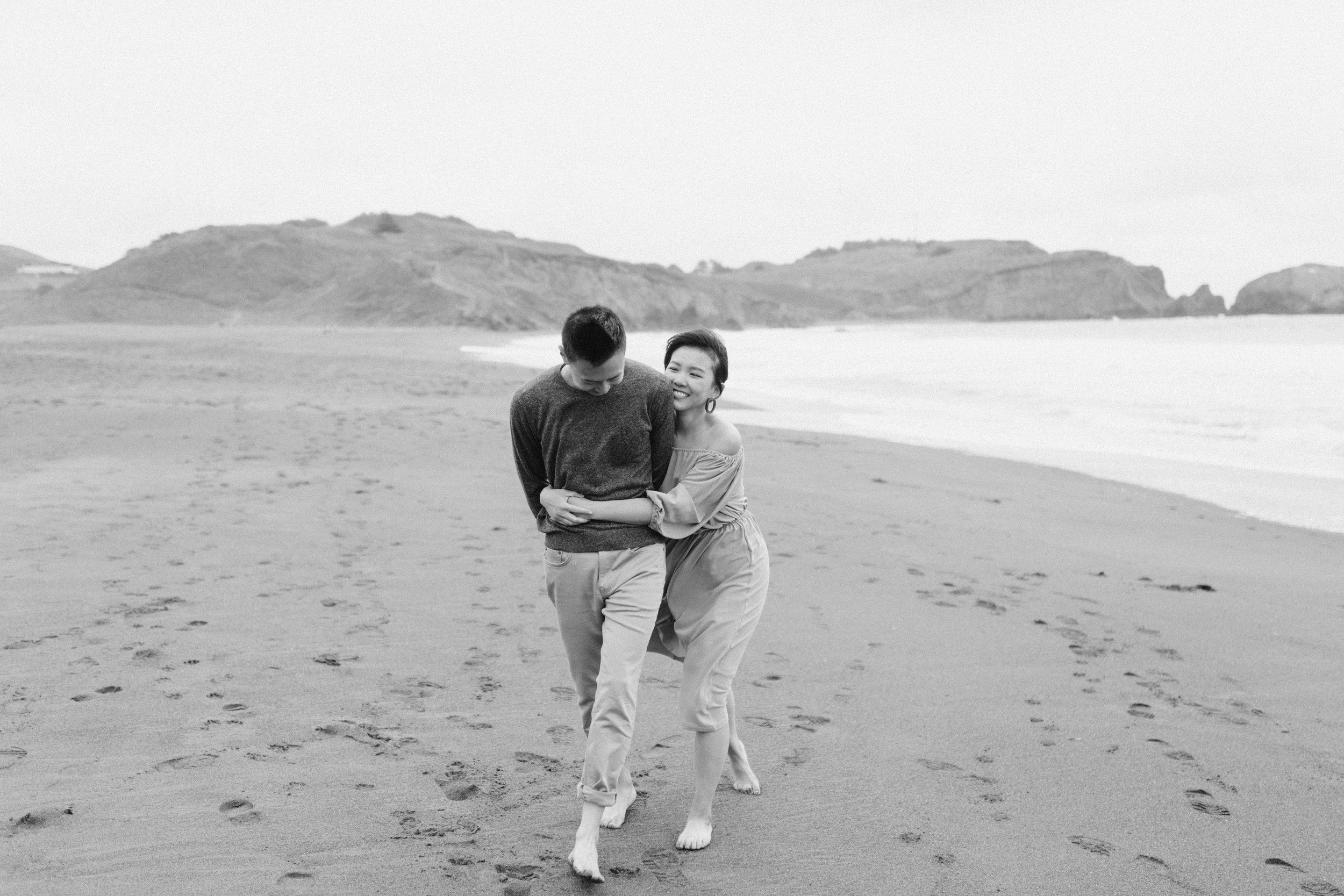 Marin Headlands Engagement Session at Rodeo Beach