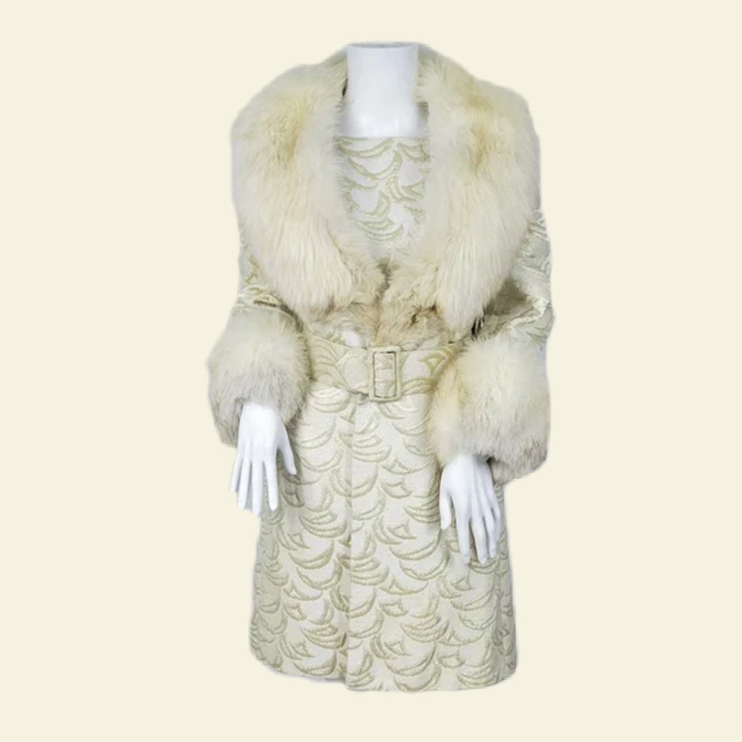 1960’s Brocade Dress and Fur Jacket