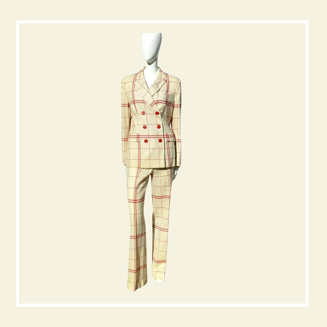 Moschino Plaid Pant Suit