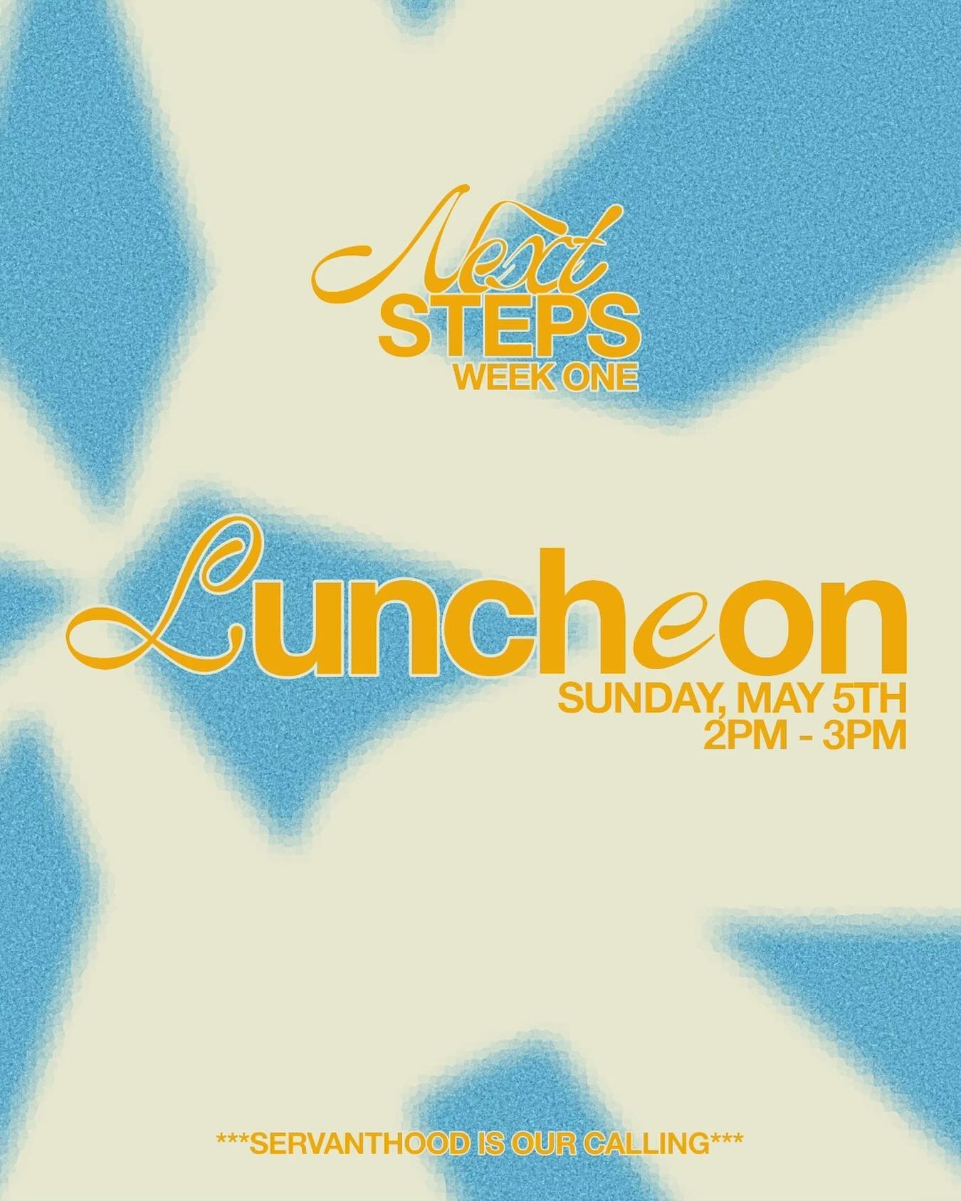 Tomorrow is the best day of the week and you can&rsquo;t miss out!

First time guests, we have something special happening! Join us from 2pm to 3pm for lunch as we get to connect more with you!

We can&rsquo;t wait to see you in the room for the 10am