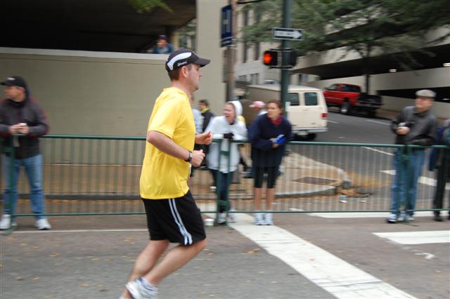 Nearing the end of the Richmond Marathon in 2007. 