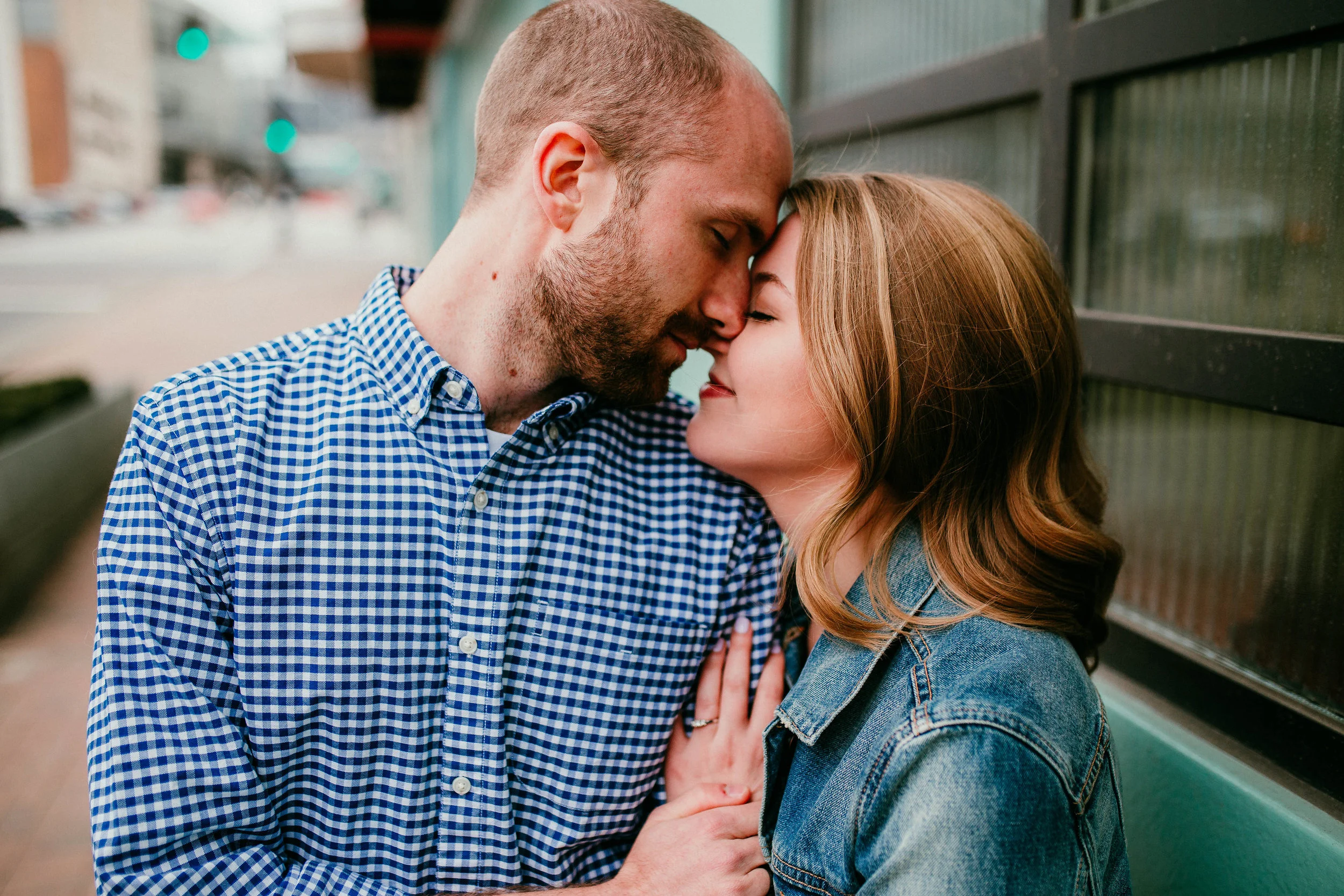 Alex & John: Downtown KC Engagement Session | Hannahill Photography | Kansas City, Mo | rooftop library session urban brick walls | engaged | couples portraits | wedding photographer | lifestyle photographer | documentary love story photographer
