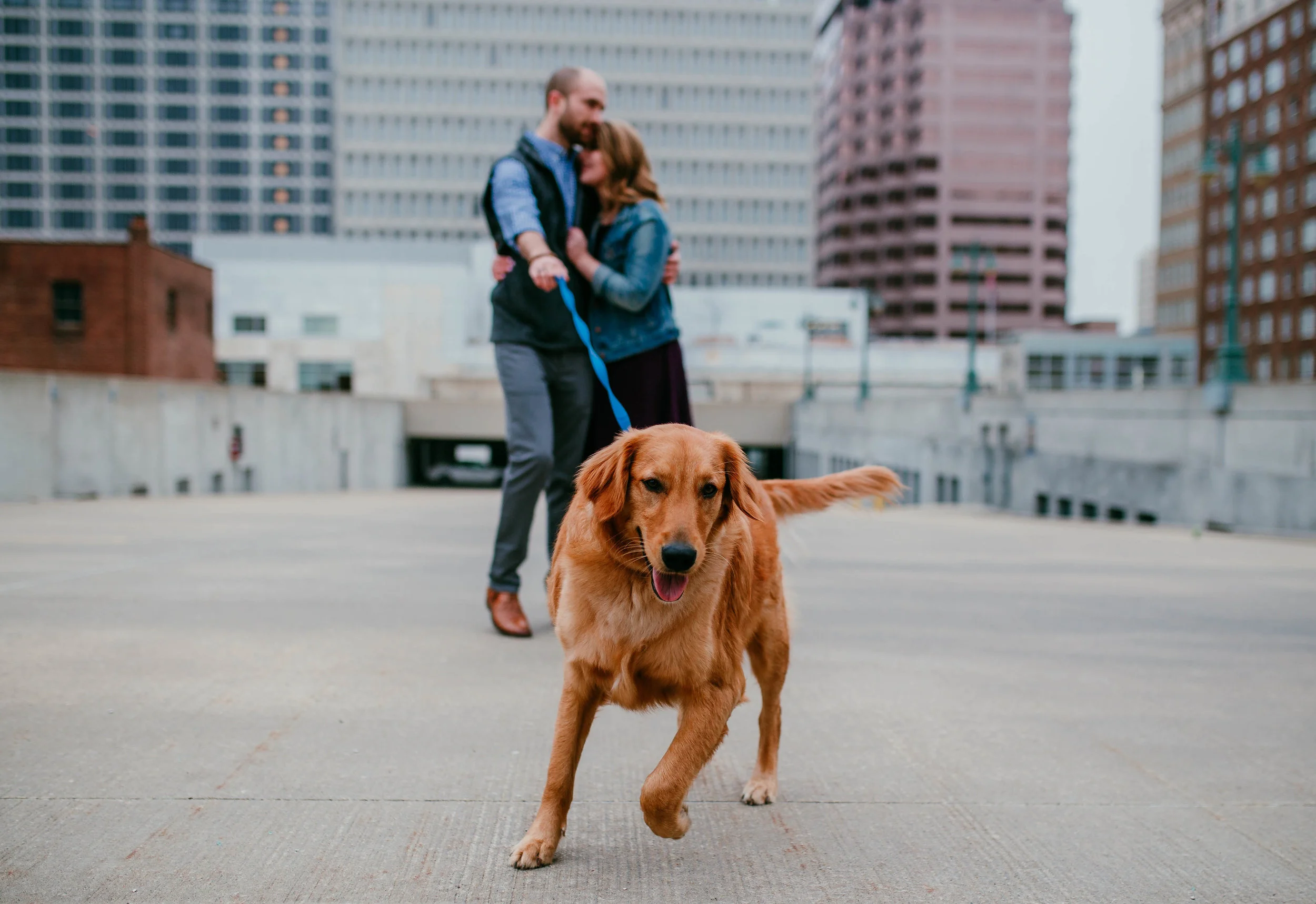 Alex & John: Downtown KC Engagement Session | Hannahill Photography | Kansas City, Mo | rooftop library session urban brick walls | engaged | couples portraits | wedding photographer | lifestyle photographer | documentary love story photographer