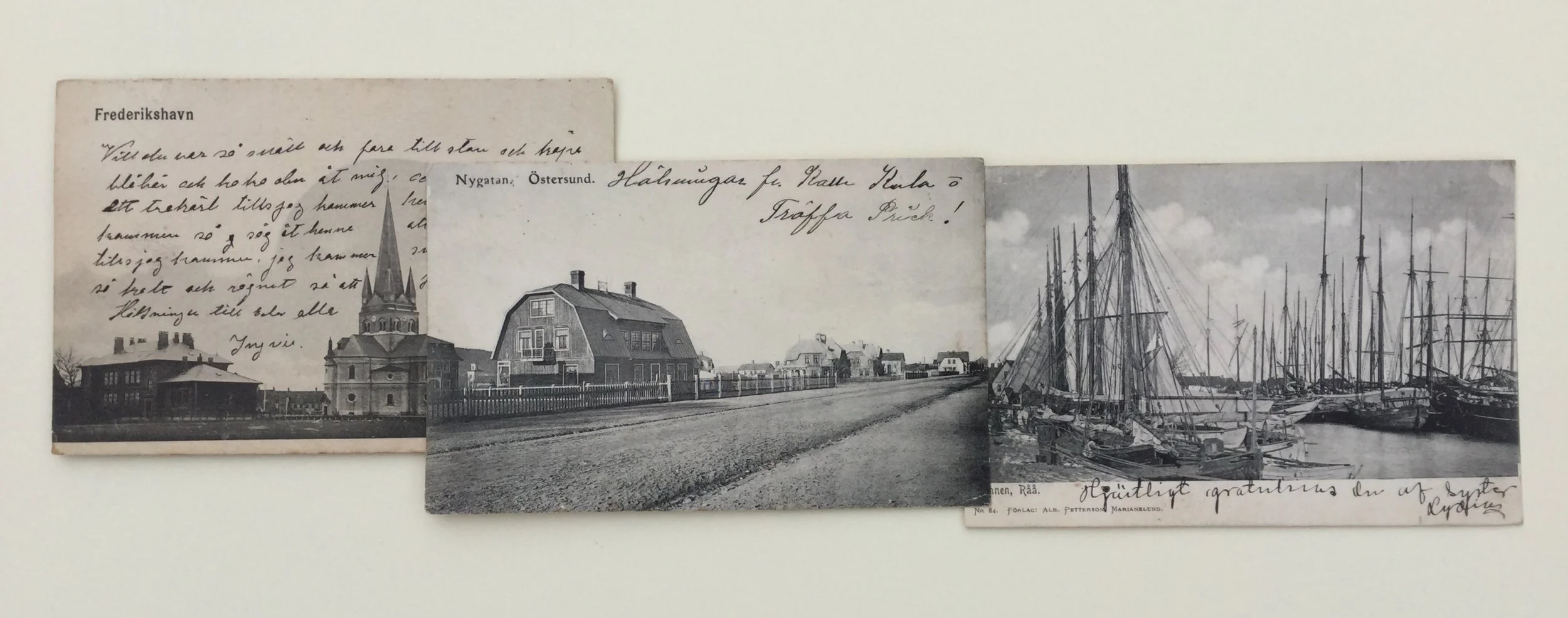 Postcard Collage, Swedish 1902-03