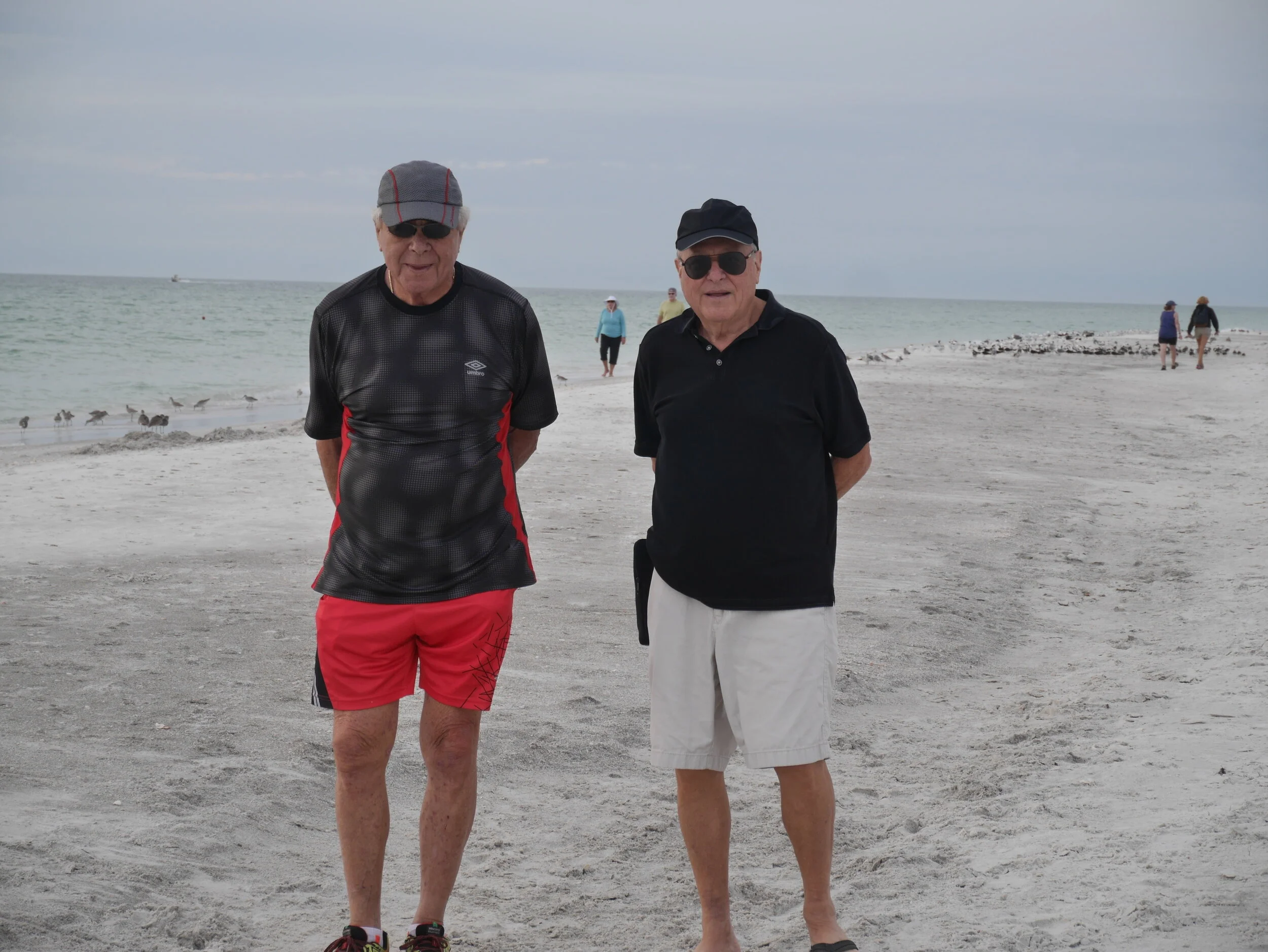 Sarasota Fl -  Steven getting a lecture from his older brother Ron on Siesta Beach