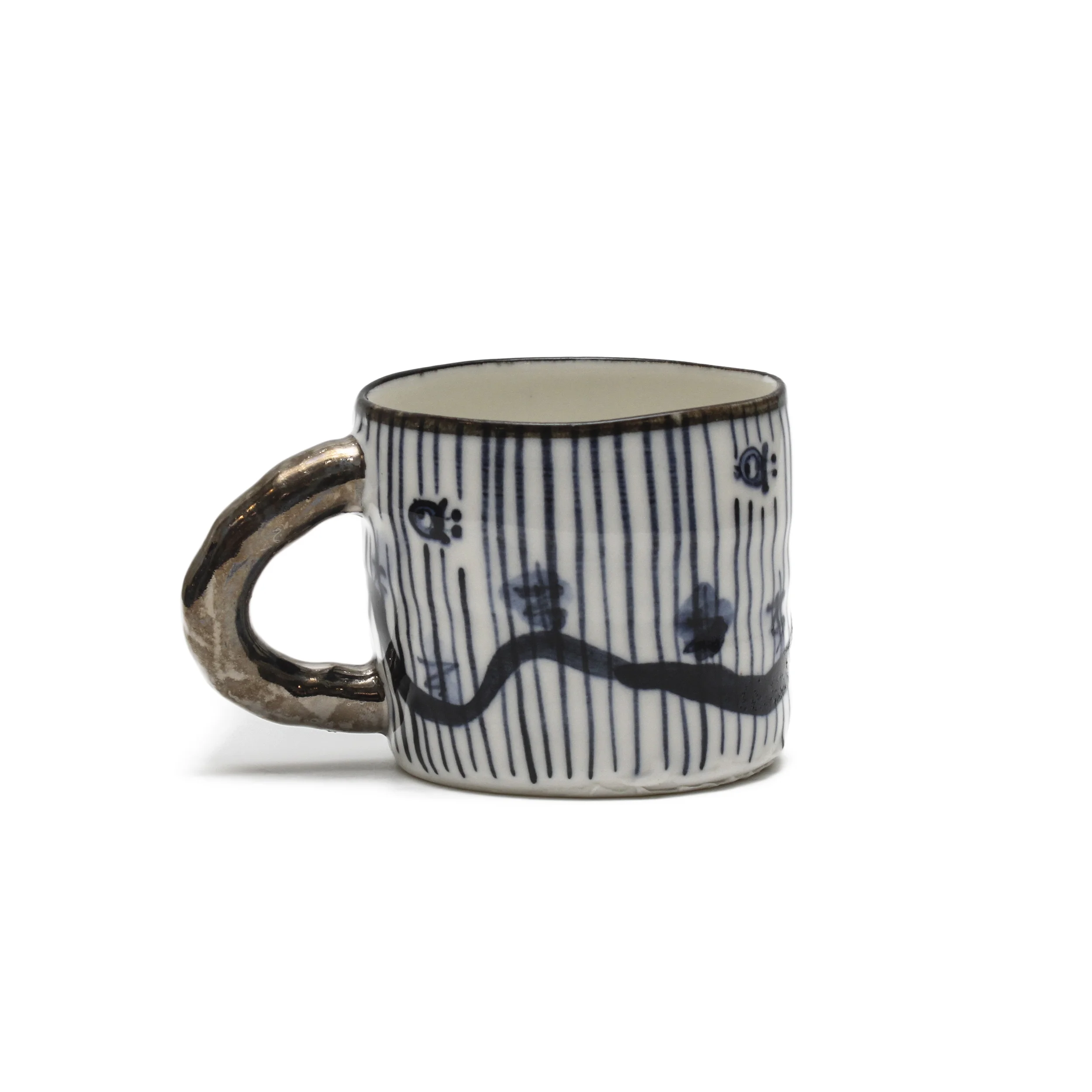 Mug Cup (Silver &amp; Blue) (NP1619)