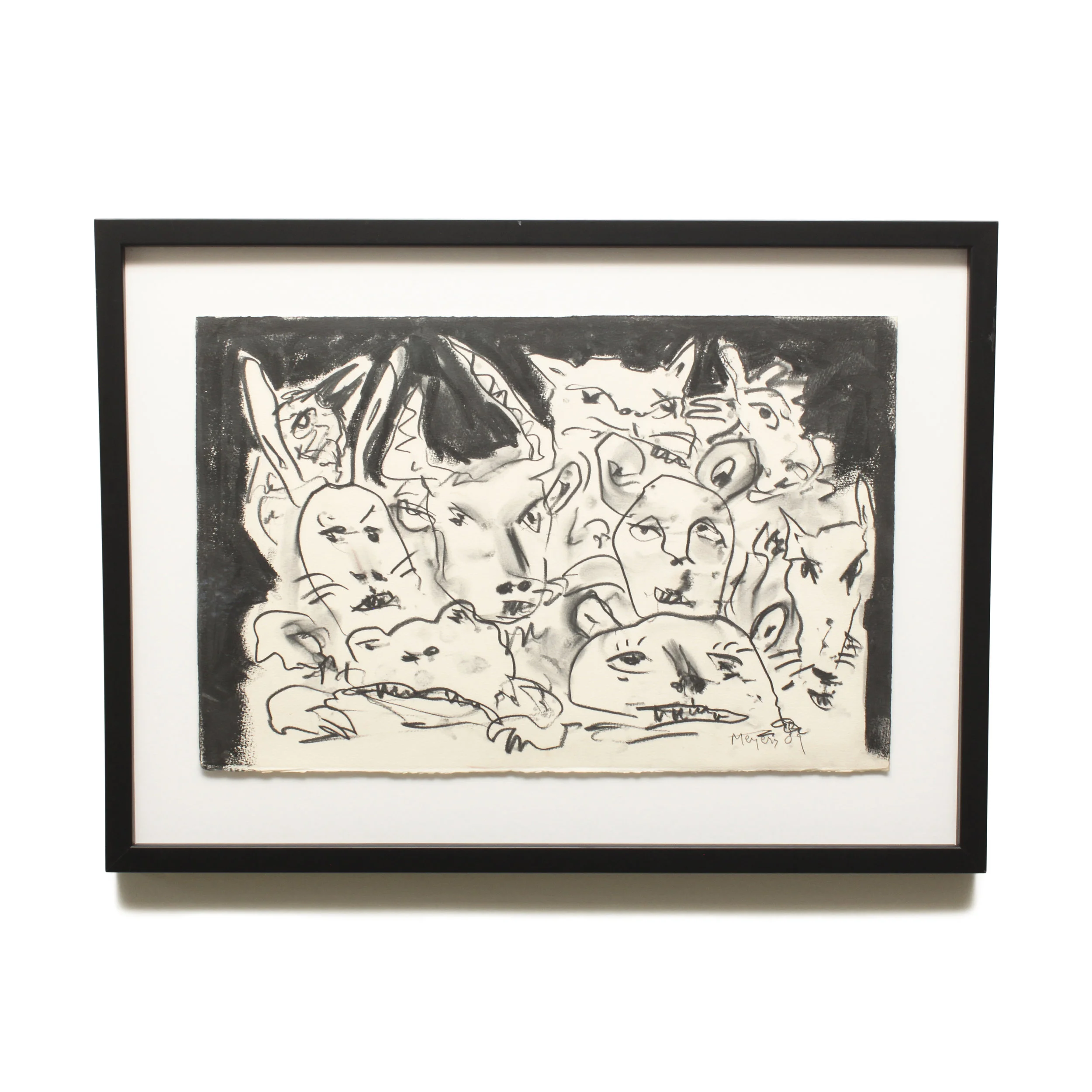 Horizontal Animal Crowd Drawing