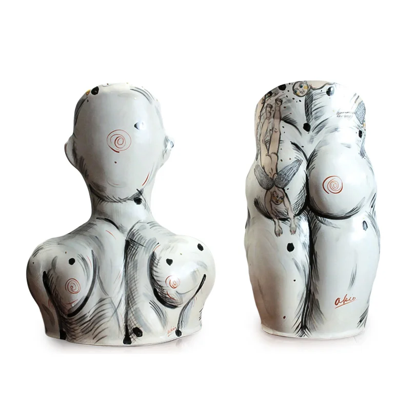 Akio Takamori, Figurine, Torso, Fall Angel, Bust, Nude