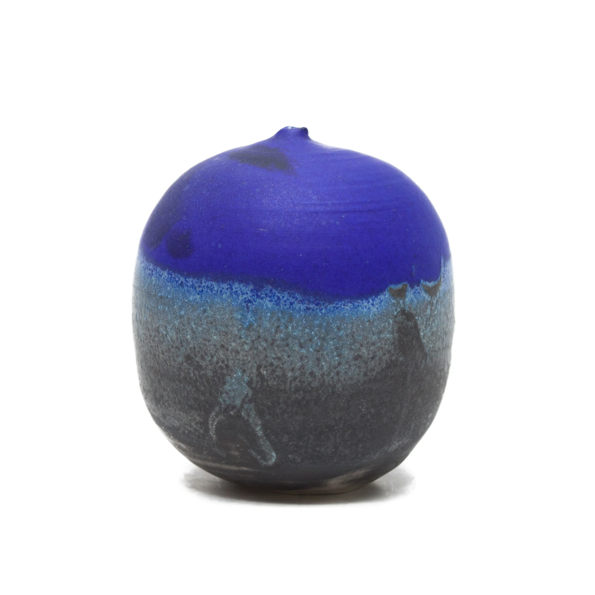 Cobalt Blue Moonpot with Rattles