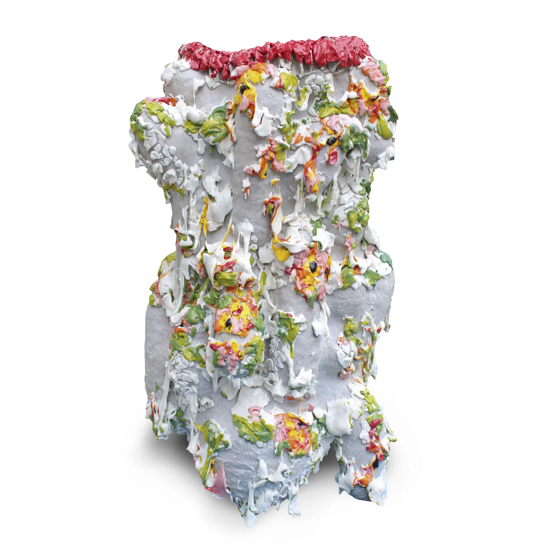   Gorglax   Sold Out  stoneware, porcelain, and polychrome glazes 38 x 21 x 19" without pallet 2018 