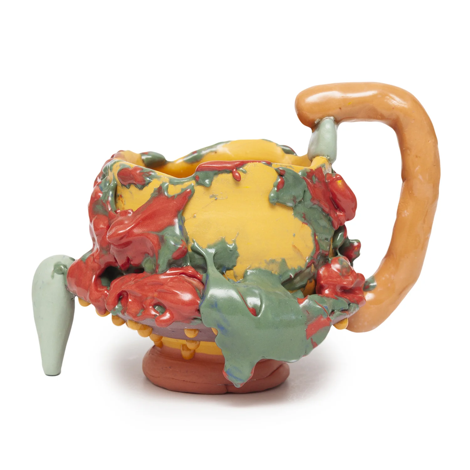   Friendly Mac   Sold Out  colored porcelain and glazes, cone 11 oxidation 4.5 x 4.5 x 6" 2018 