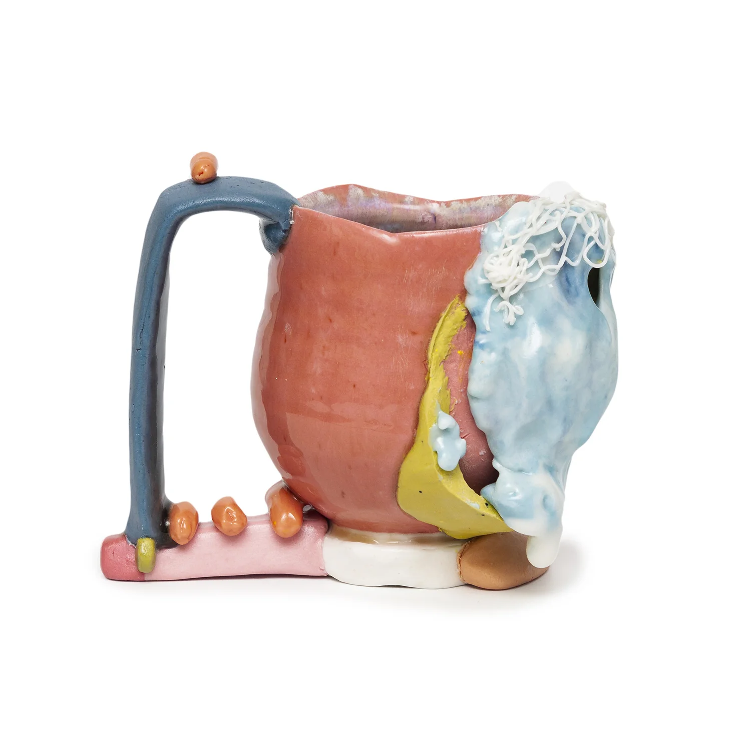   Toybox Cloud   Sold Out  colored porcelain and glazes, cone 11 oxidation 4 x 4.5 x 4.5" 2018 