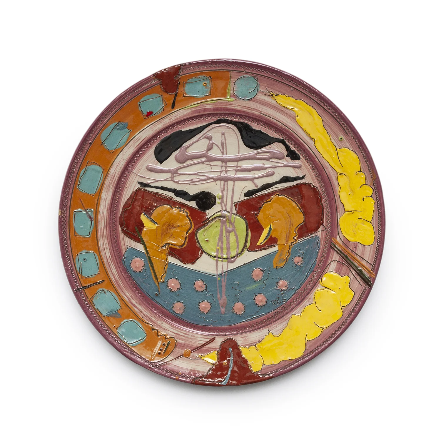 Untitled Red "Sara Series Platter"