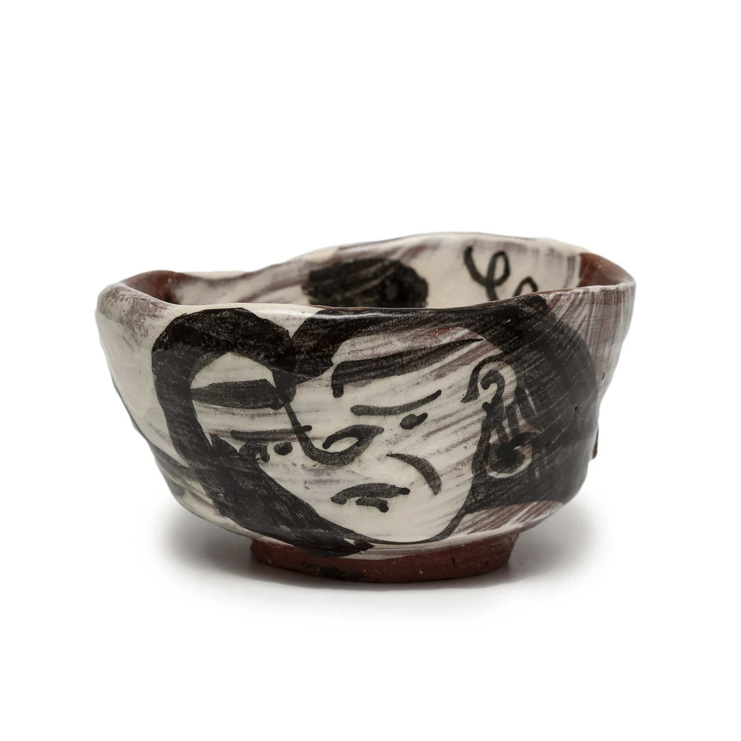 Bowl with 3 Faces and a Bird