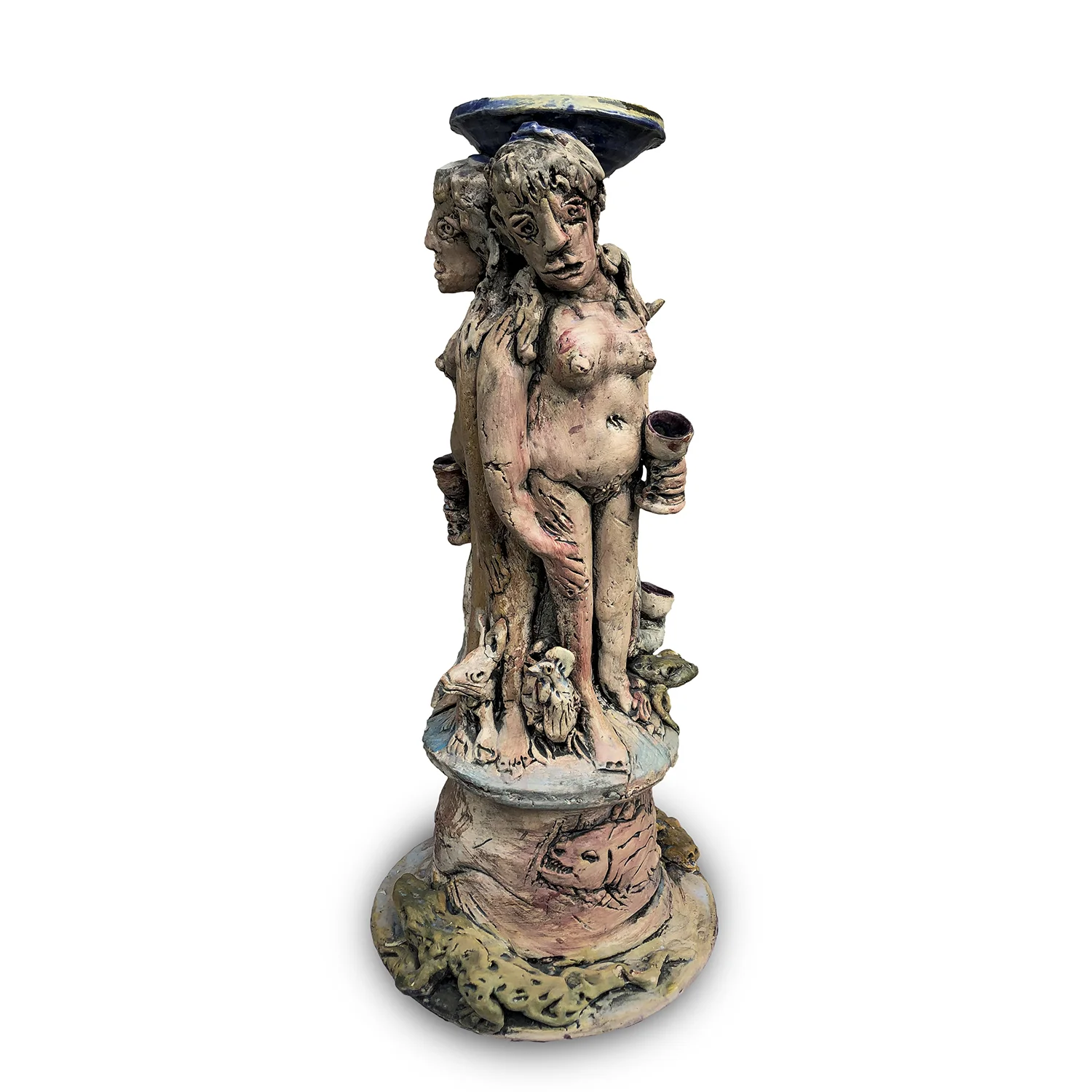 Nude Ladies with Wine Candle Holder
