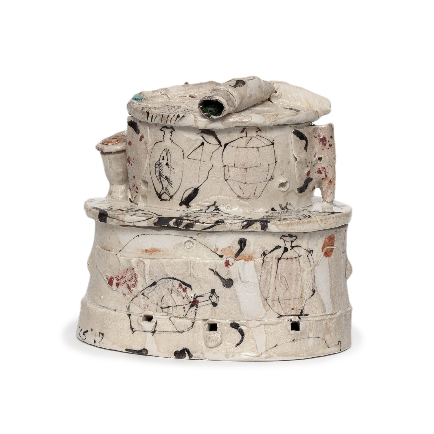 3 - Piece Lidded Jar (INV# NP2469)
