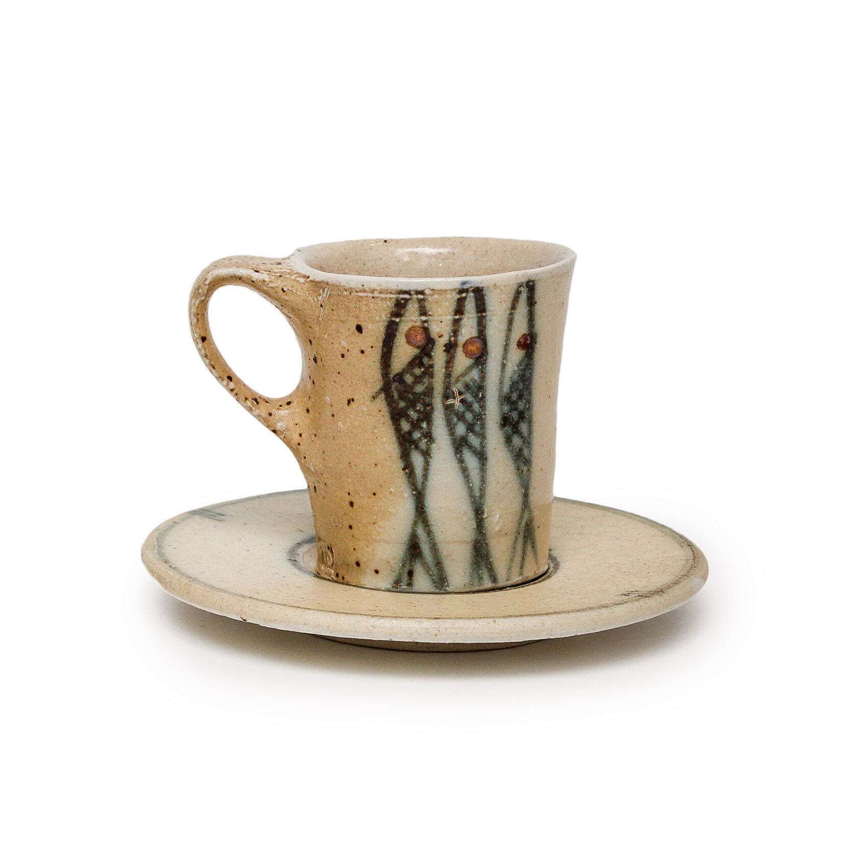 Michael Simon - Fish Cup and Saucer (INV# NP2738)