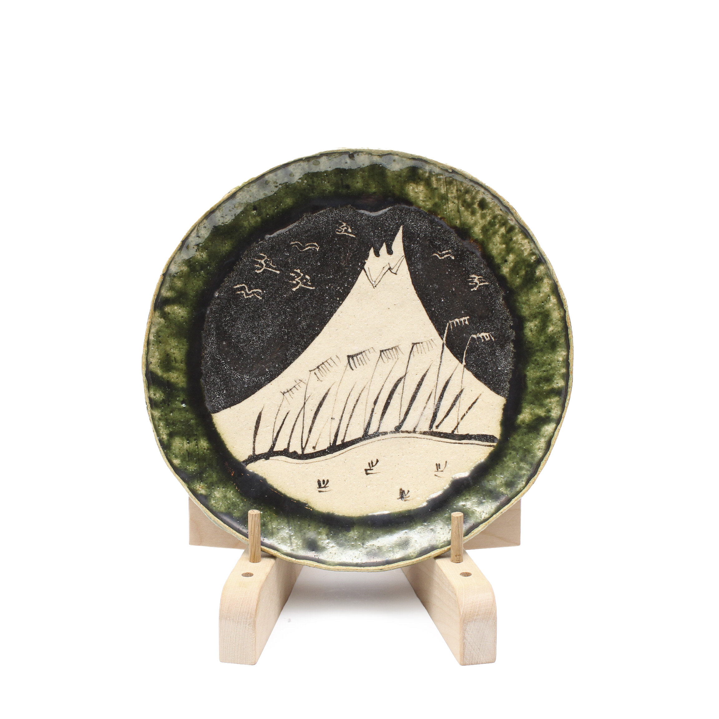 Katsunori Sawa - Oribe Mountain Plate 2 (INV# NP2790)