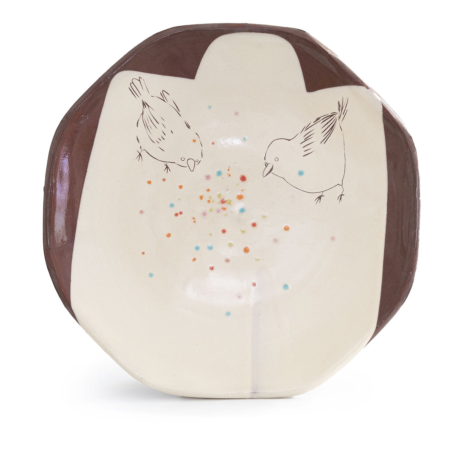 Large Pecking Birds Plate (INV# NP5181)