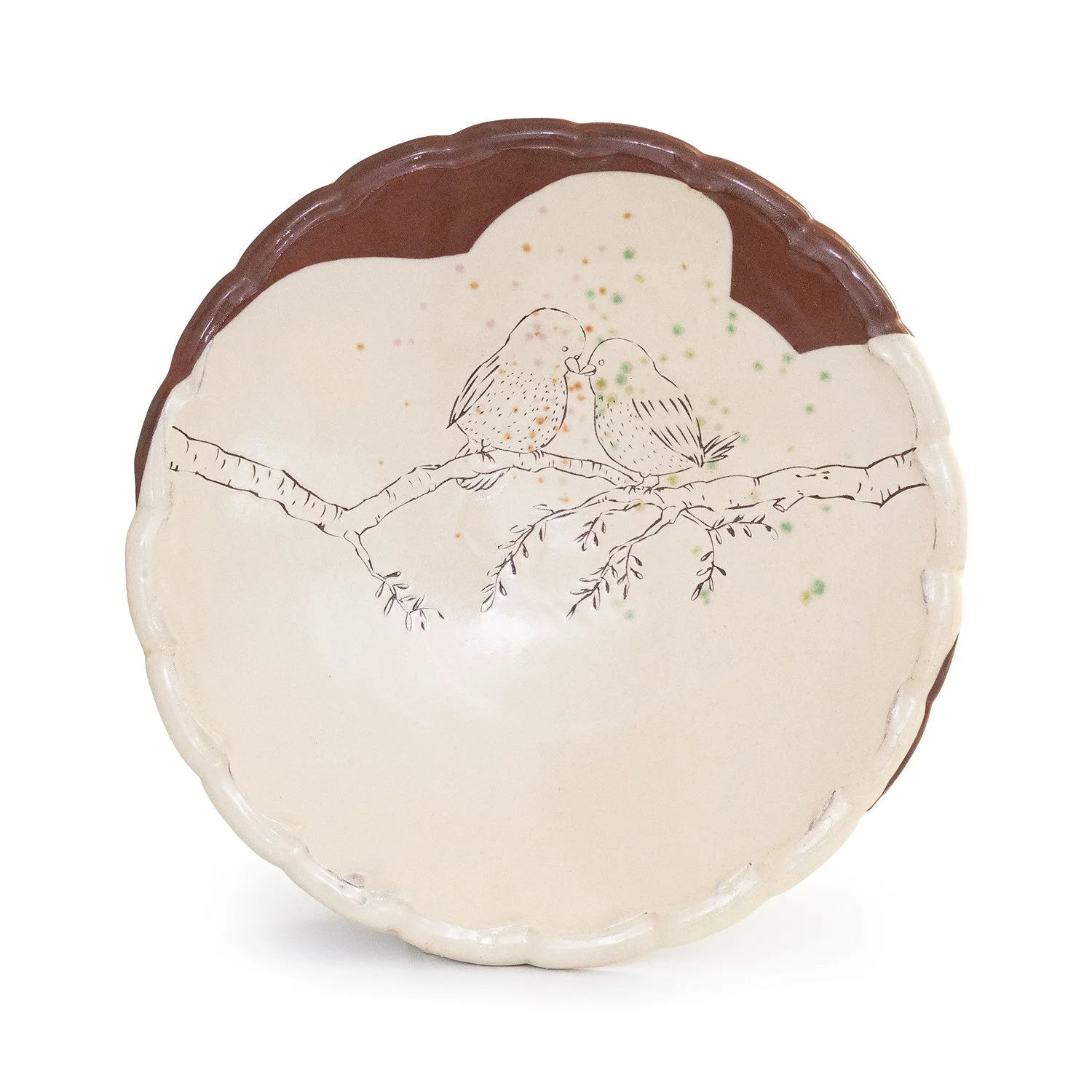 Large Love Birds Plate I (INV# NP5180)