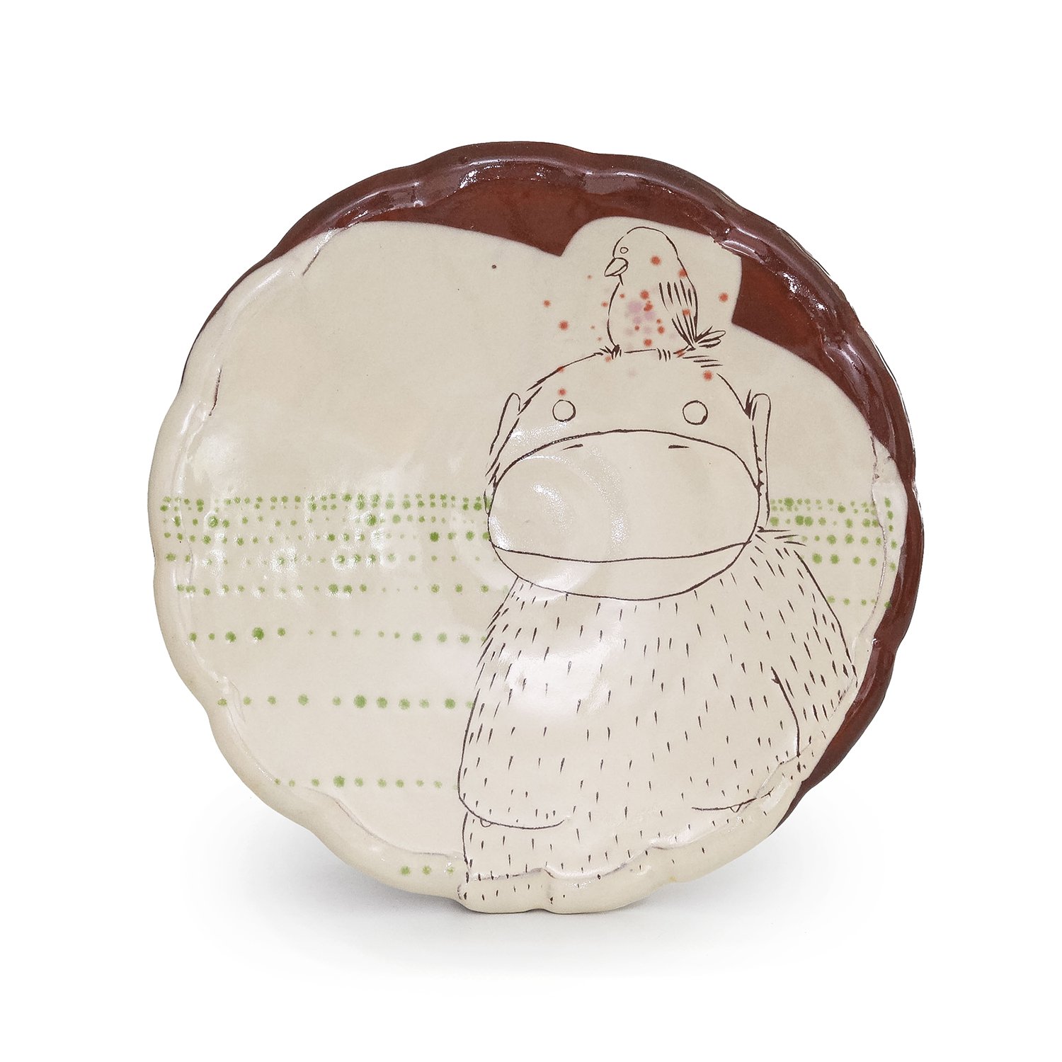 Monkey and Bird Plate (INV# NP5192)