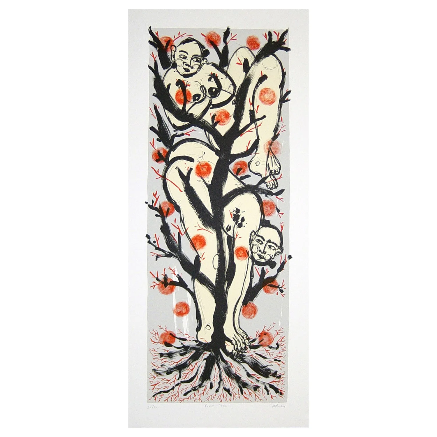Fruit Tree Lithograph Print (INV# NP5629)