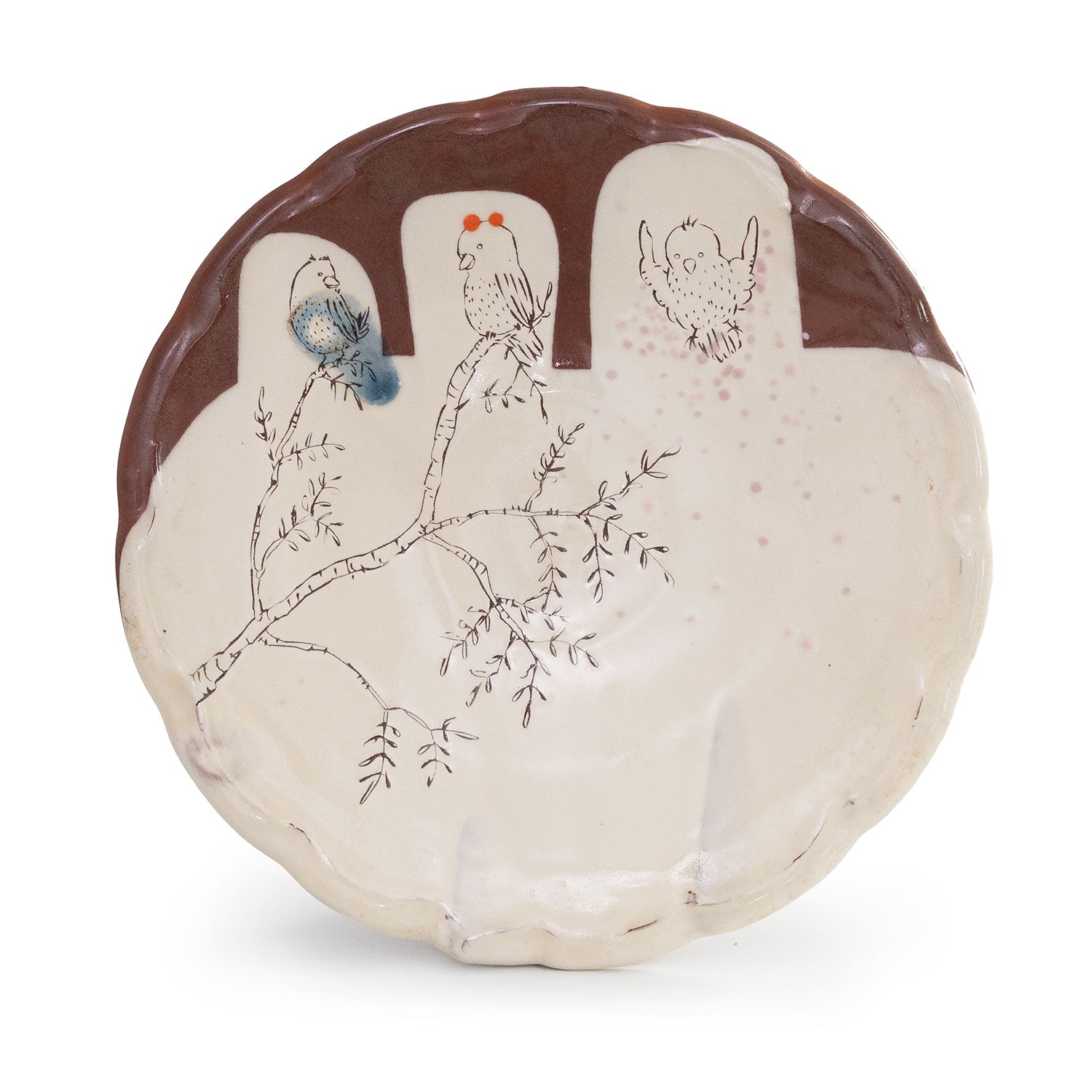 Three Bird Large Plate (INV# NP5177)