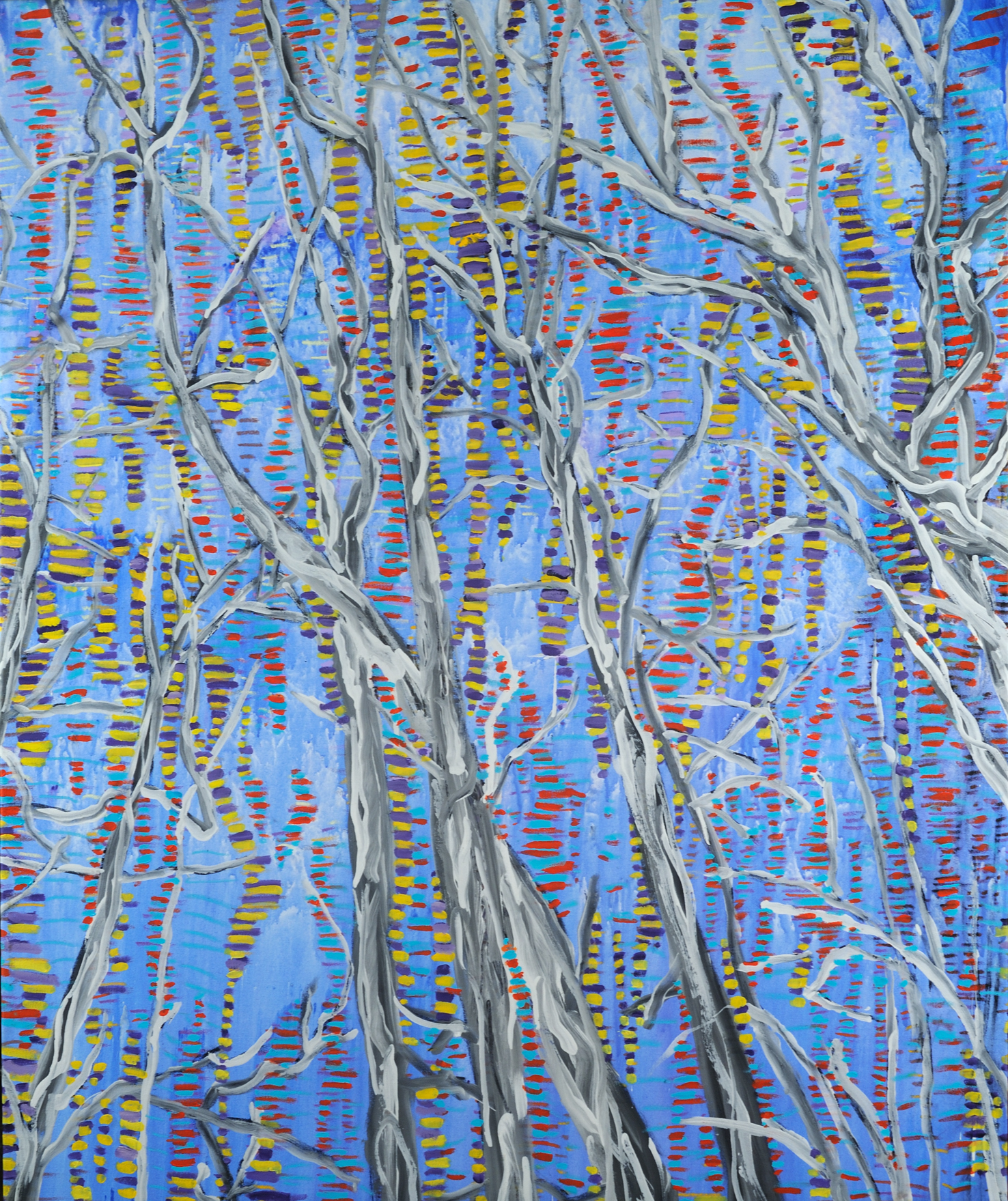 7_Thru the Trees Blue Rythym 40_48 in mixed med canvas large.jpg