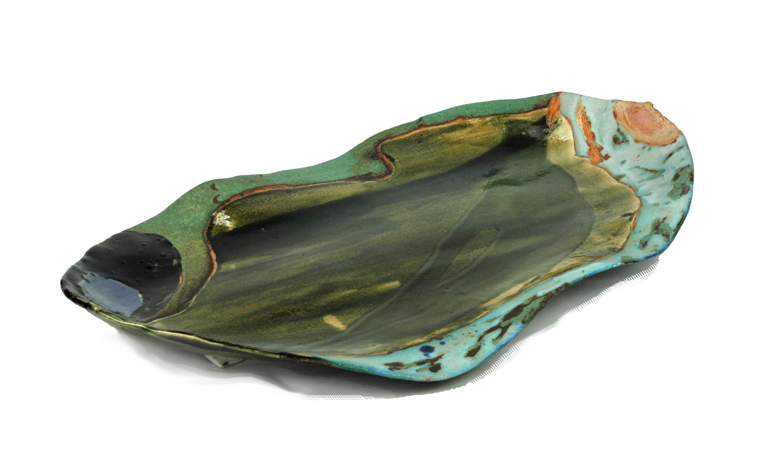 Large Leaf Green Center Platter6.jpg