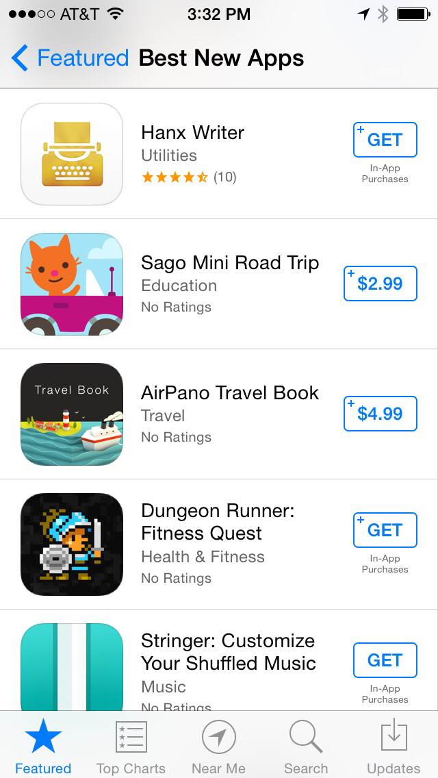 App Store&nbsp;displays GET for non-paid apps.